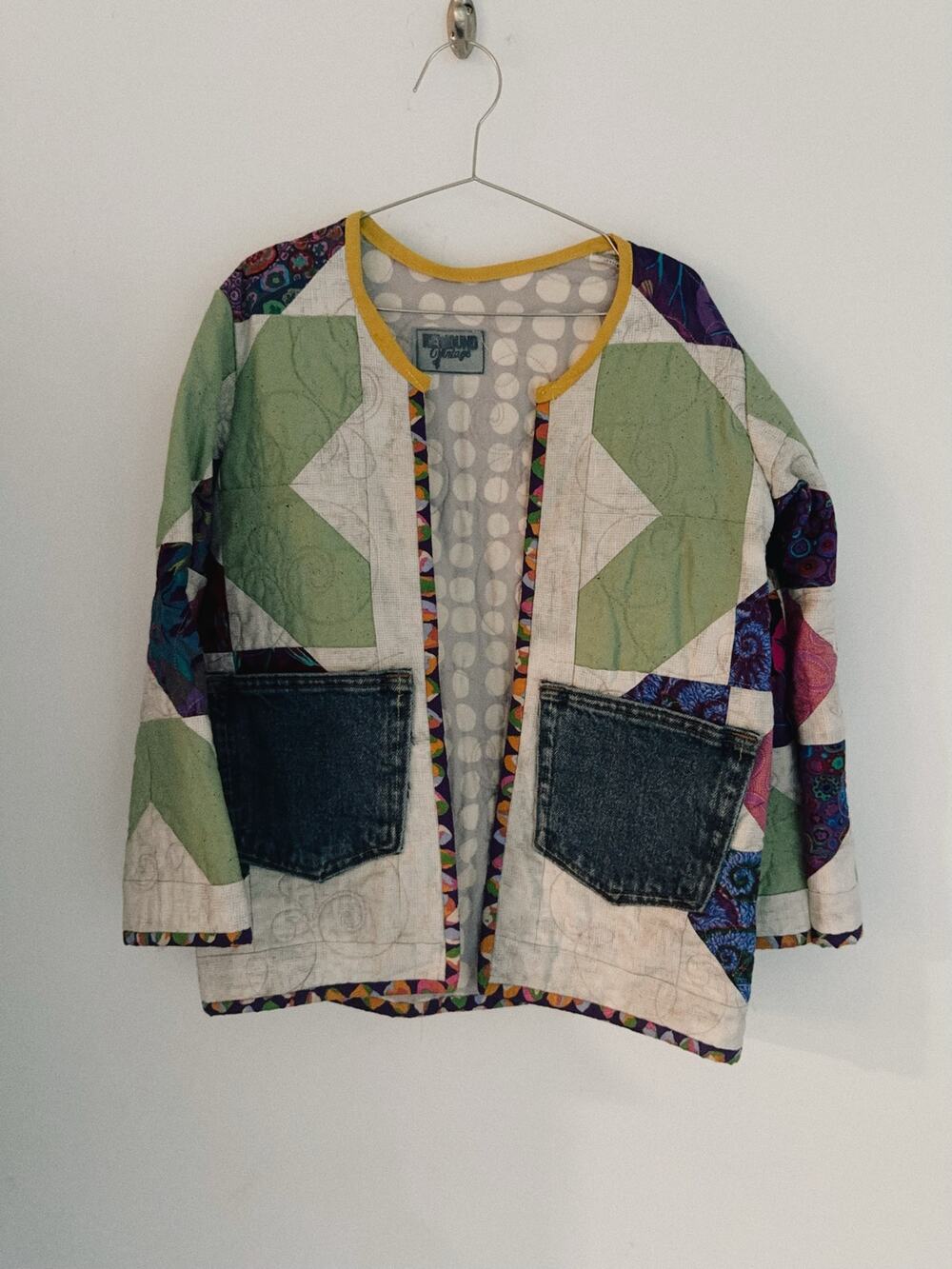 one of one kids quilted jacket | upcycled cottagecore girls jacket | 5T